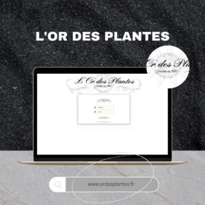 Capture d'écran du site web L'Or des Plantes créé par Infoforma