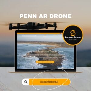 Capture d'écran du site web Penn Ar Drone créé par Infoforma