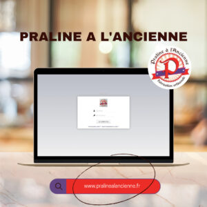 Capture d'écran du site web Praliné à l'ancienne créé par Infoforma