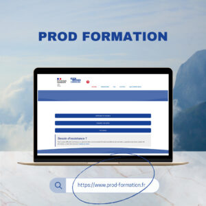 Capture d'écran du site web Prod Formation créé par Infoforma