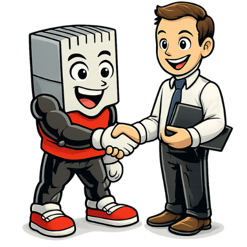 Syncro, la mascotte Infoforma, en pleine relation client
