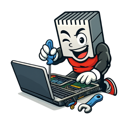Mascotte Syncro illustrant le réseau et l'intervention terrain